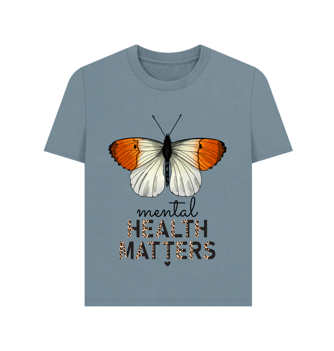 Stone Blue Printed T-shirt