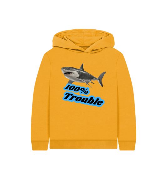 Mustard Printed Kids Hoodie
